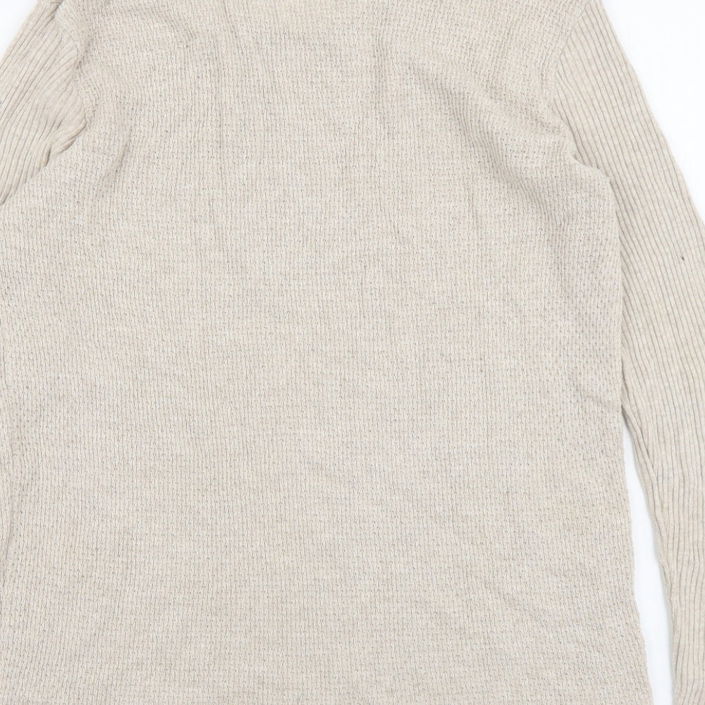 River Island Womens Pink Round Neck Acrylic Pullover Jumper Size M