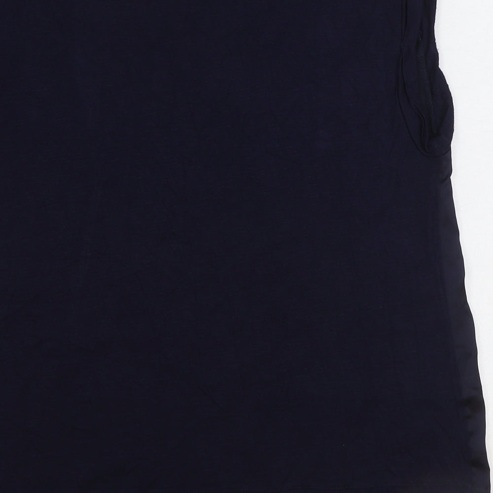Blooming Marvellous Womens Blue Polyester Basic Blouse Size M Boat Neck