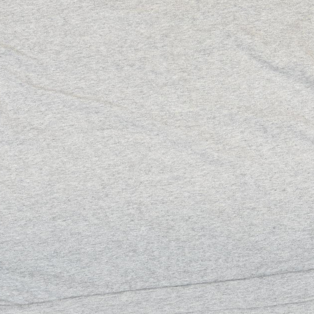 Marks & Spencer Womens Grey Round Neck Cotton Pullover Jumper Size 24