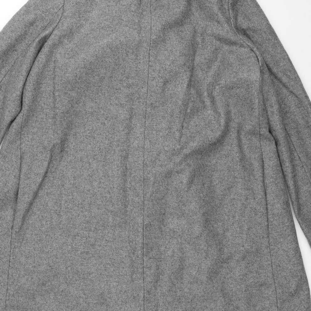 ASOS Womens Grey Overcoat Coatigan Size 8 Button