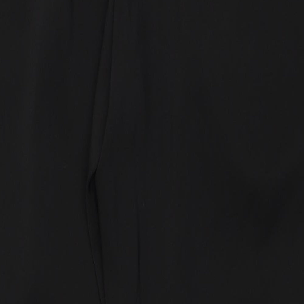Miss Selfridge Womens Black Polyester Trousers Size 10 Regular Tie