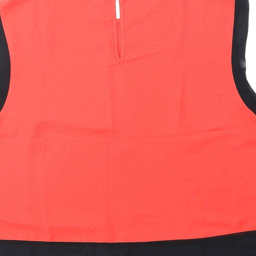 Papaya Womens Orange Polyester Basic Tank Size 18 Round Neck