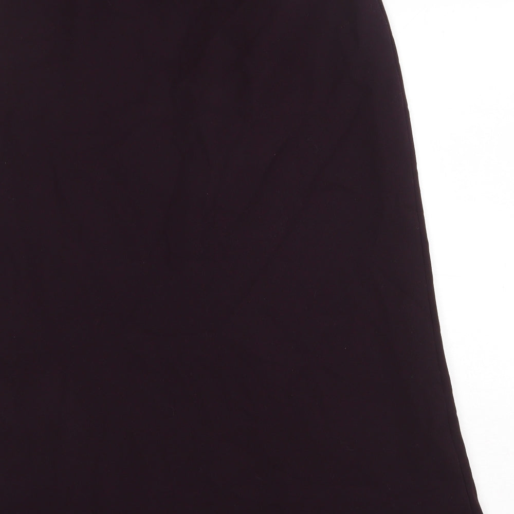 Marks & Spencer Womens Purple Polyester Swing Skirt Size 14