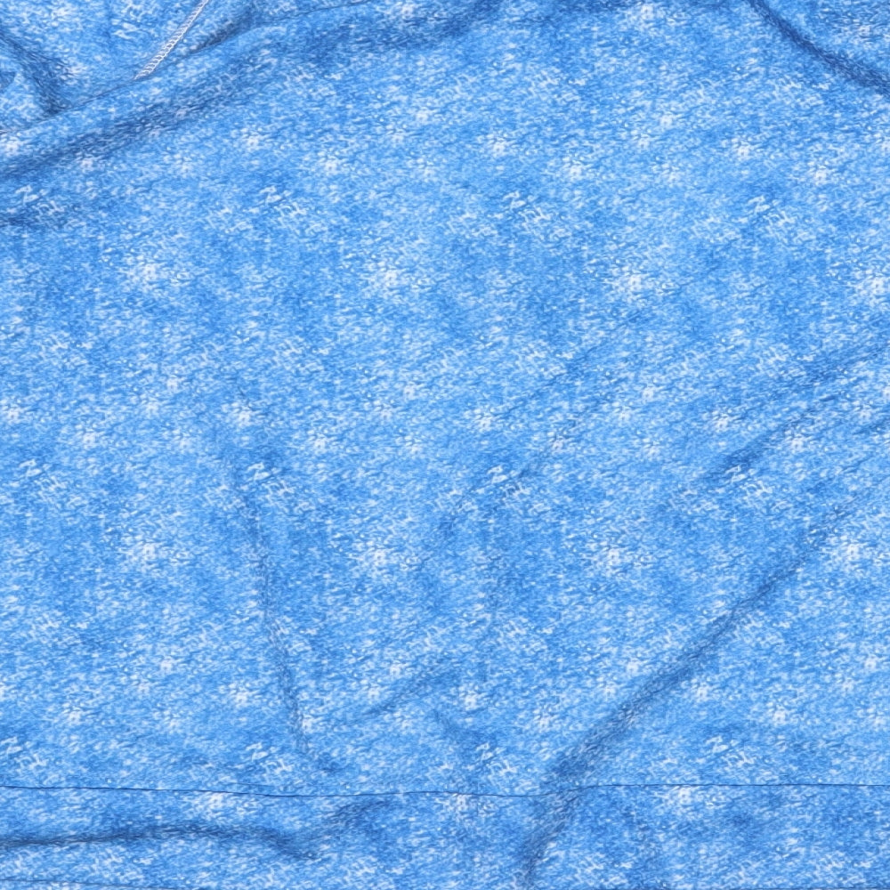 Sheilay Womens Blue Polyester Basic Blouse Size L Scoop Neck - Daisy