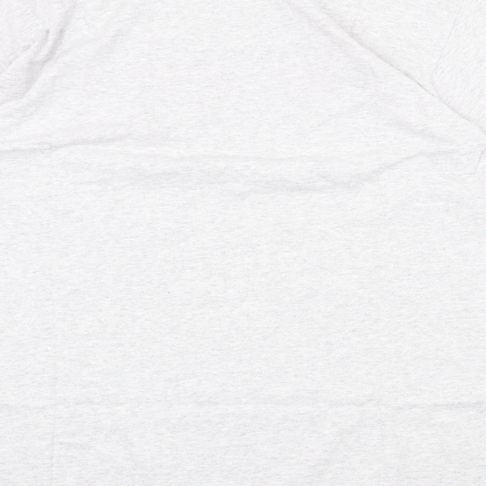 Anvil Womens Grey Cotton Basic T-Shirt Size XL Round Neck - United We Stand