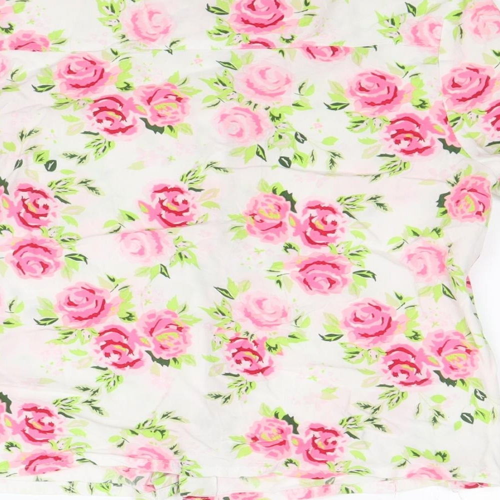 Divided by H&M Womens Multicoloured Floral Viscose Basic Button-Up Size 6 Collared