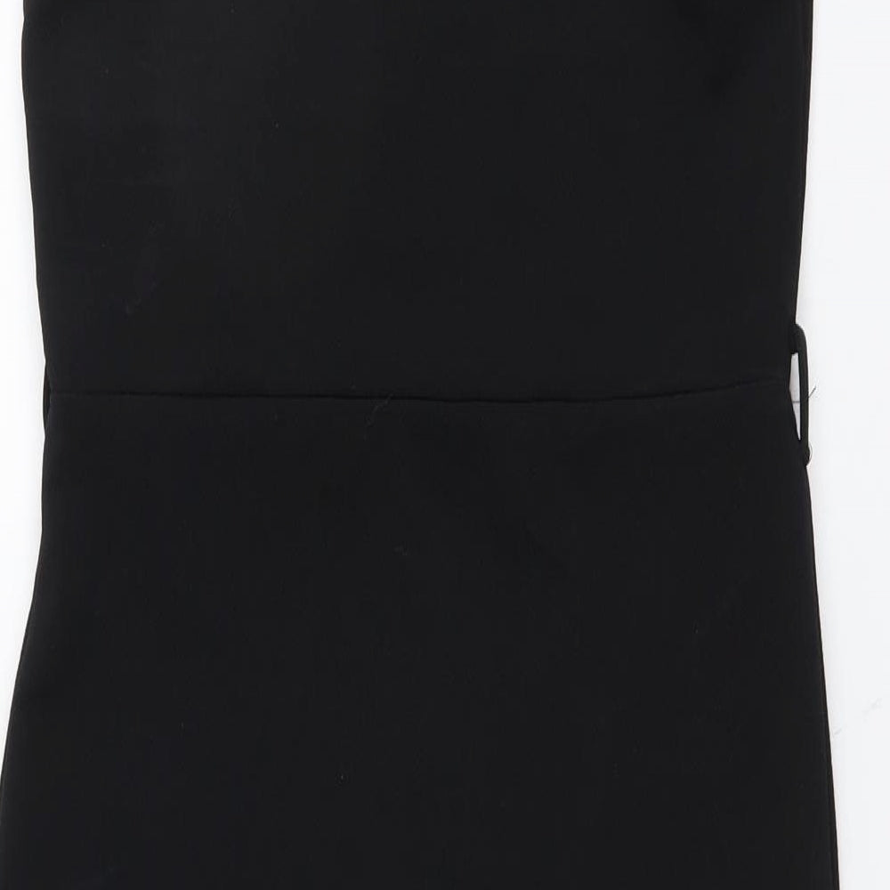 New Look Womens Black Polyester Shift Size 12 V-Neck Pullover