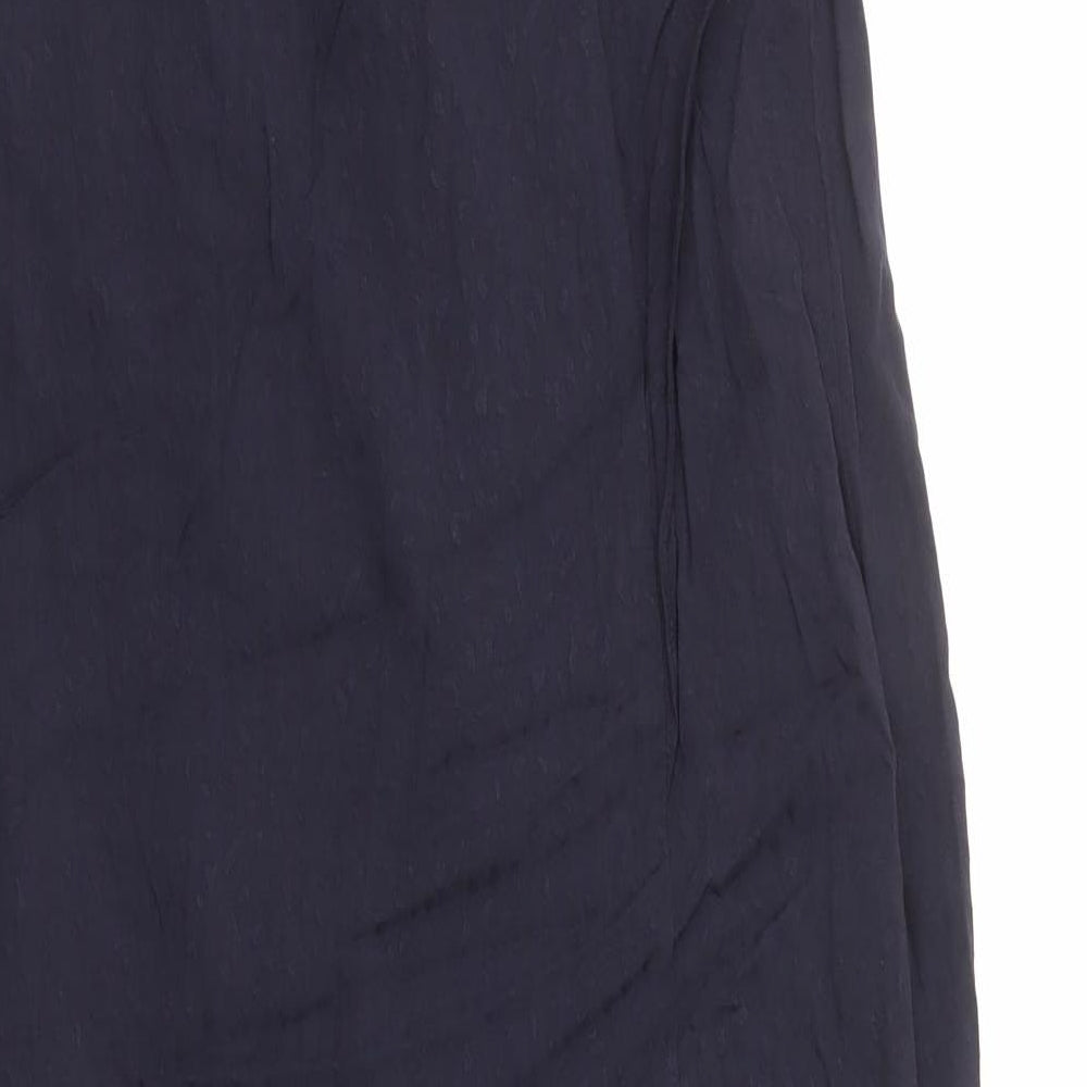 H&M Womens Blue Viscose A-Line Size 8 V-Neck Pullover