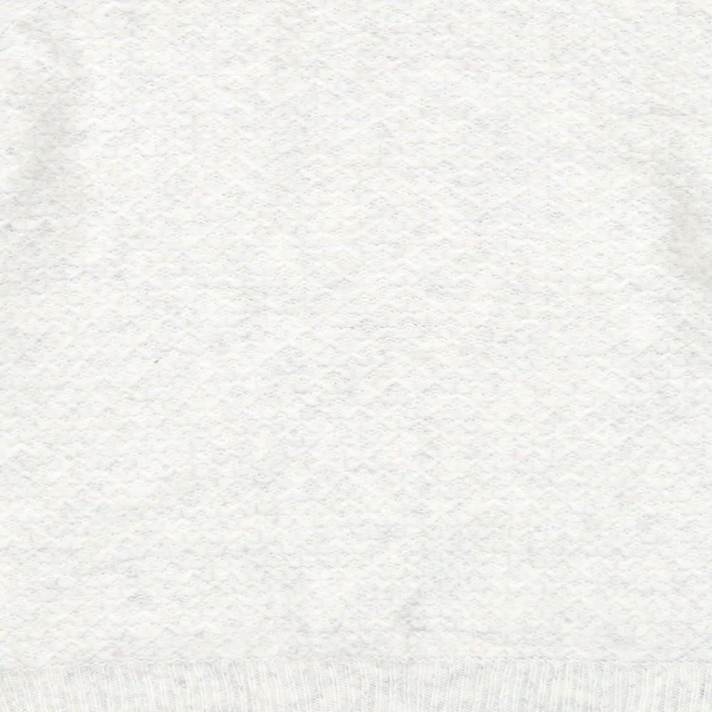 Marks & Spencer Womens Grey Round Neck Acrylic Pullover Jumper Size M
