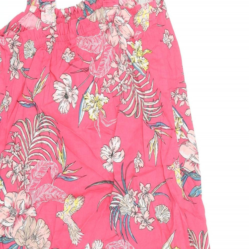 Marks & Spencer Womens Pink Geometric Viscose Top Dress Size 6