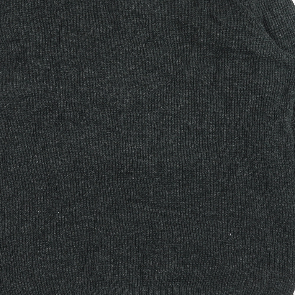 H&M Womens Green Round Neck Cotton Pullover Jumper Size L