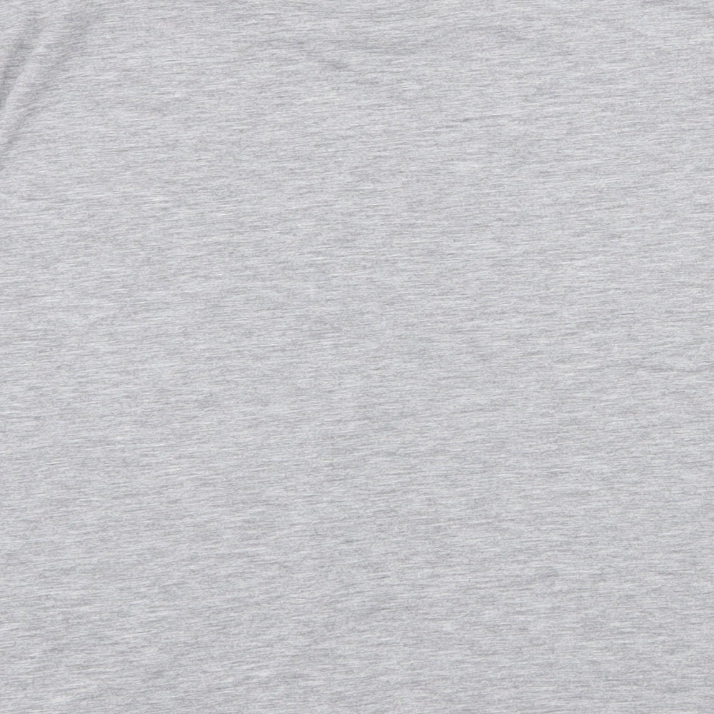 Marks & Spencer Womens Grey Polyester Basic T-Shirt Size 10 Round Neck