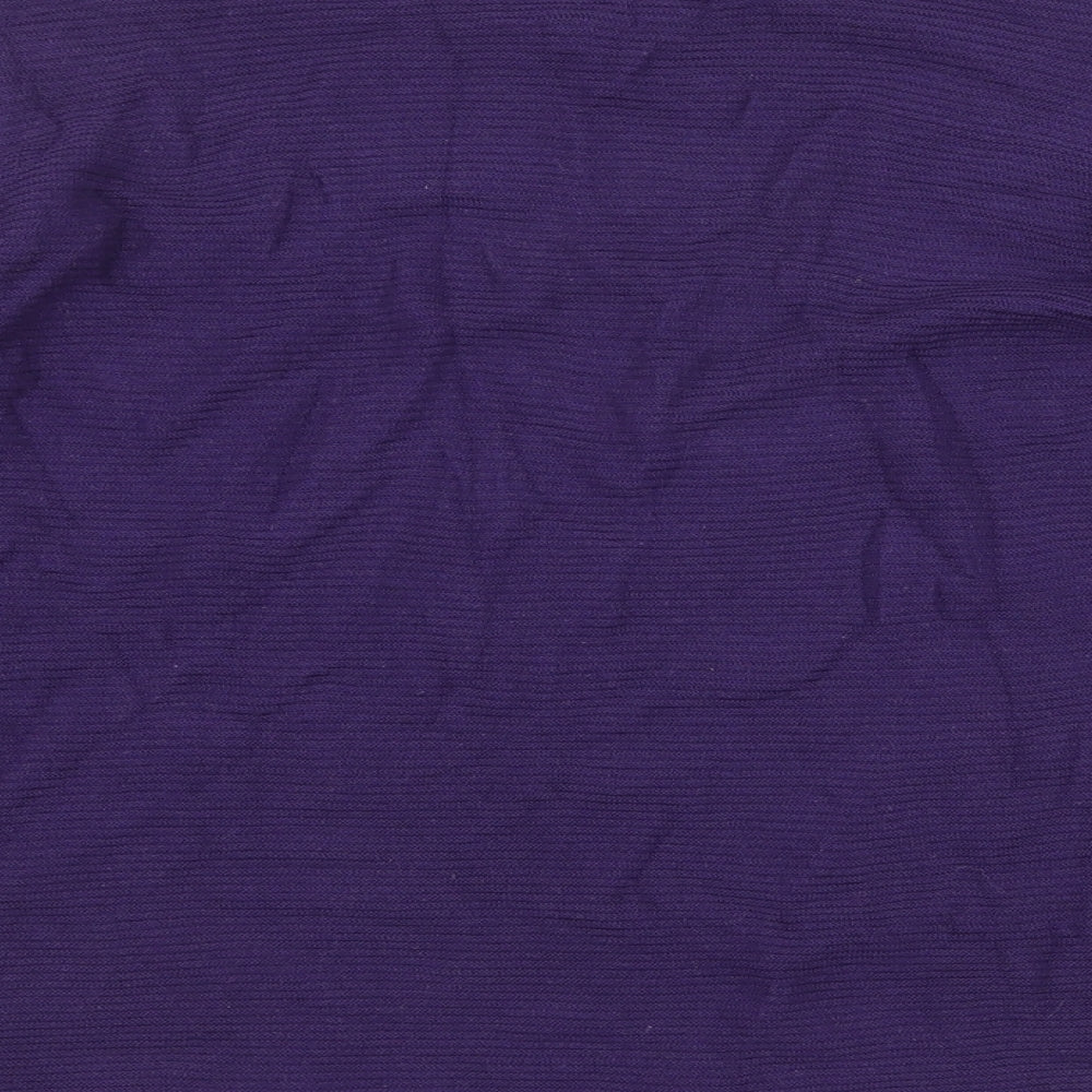 Olsen Womens Purple Round Neck Acrylic Pullover Jumper Size 12