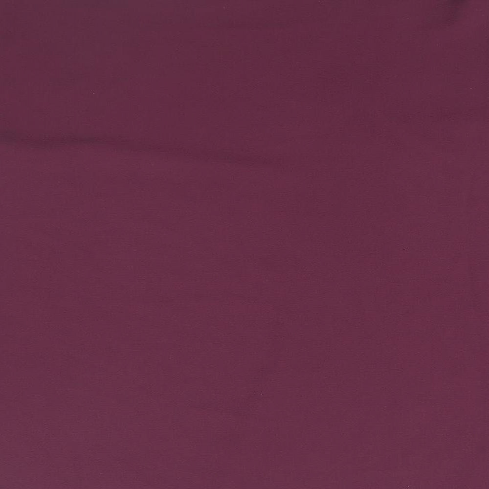 Y.A.S Womens Purple Polyester Basic Blouse Size L Round Neck - Cold Shoulder
