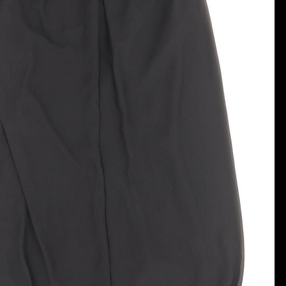 Zara Womens Black Polyester Sheath Size M Boat Neck Zip