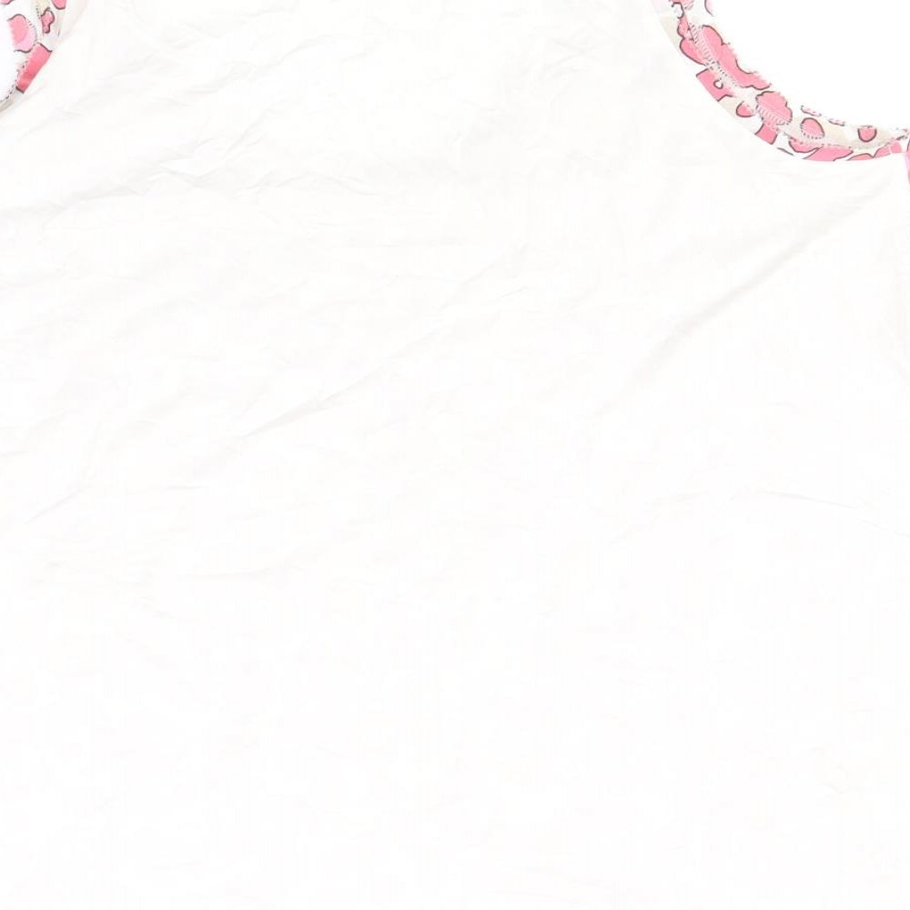 Marks & Spencer Womens Pink Animal Print Polyester Basic Tank Size 8 Scoop Neck - Leopard Print