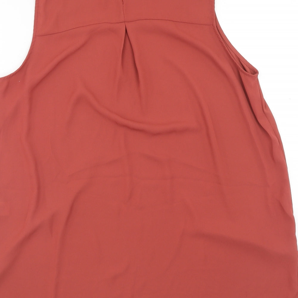 Atmosphere Womens Orange Polyester Tunic Blouse Size 16 Round Neck