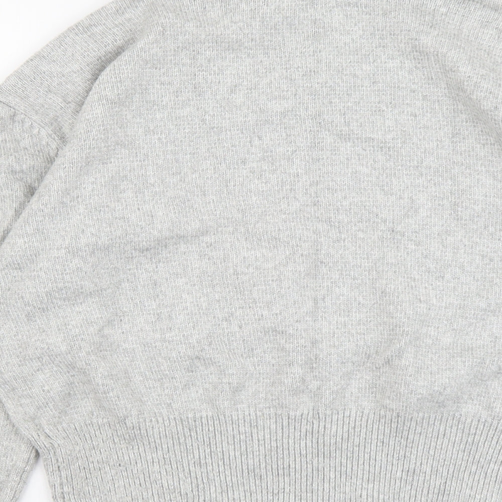 Marks & Spencer Womens Grey Mock Neck Polyester Pullover Jumper Size M
