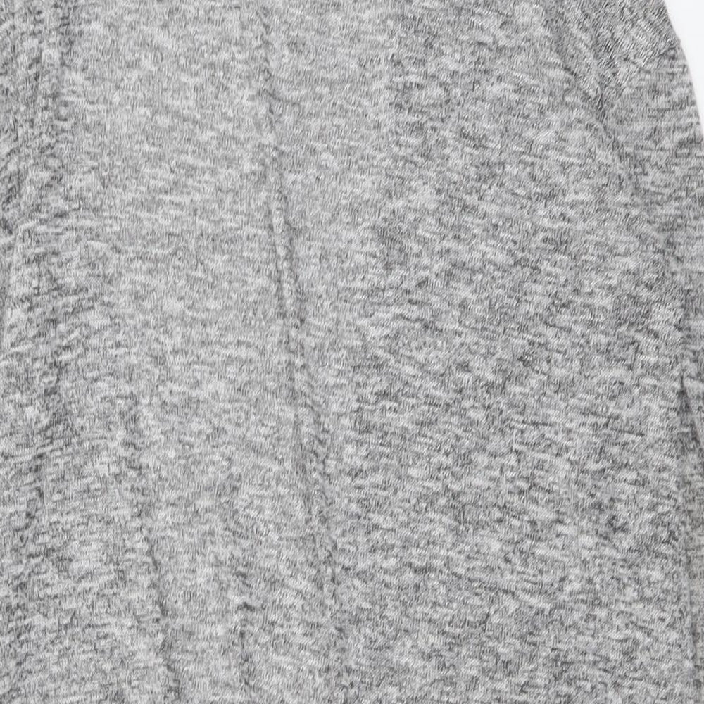H&M Womens Grey V-Neck Polyester Cardigan Jumper Size M
