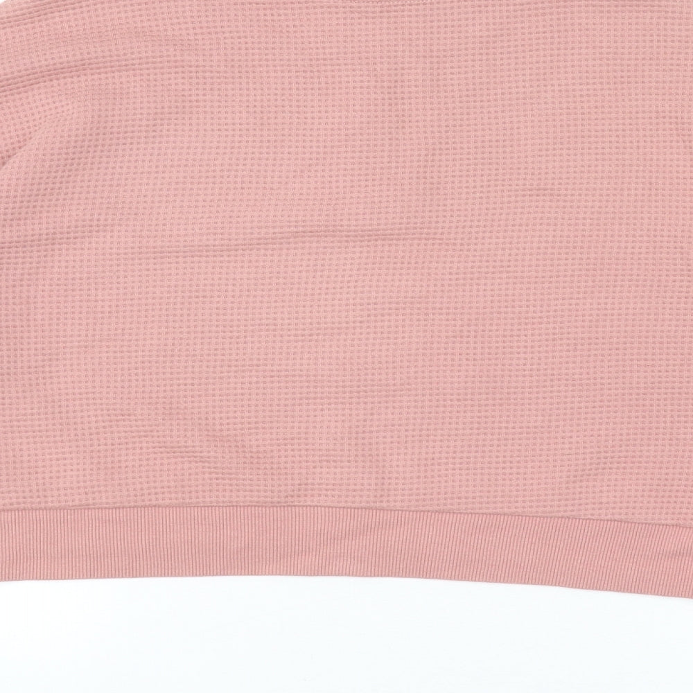 Divided by H&M Womens Pink Cotton Pullover Sweatshirt Size XS Zip