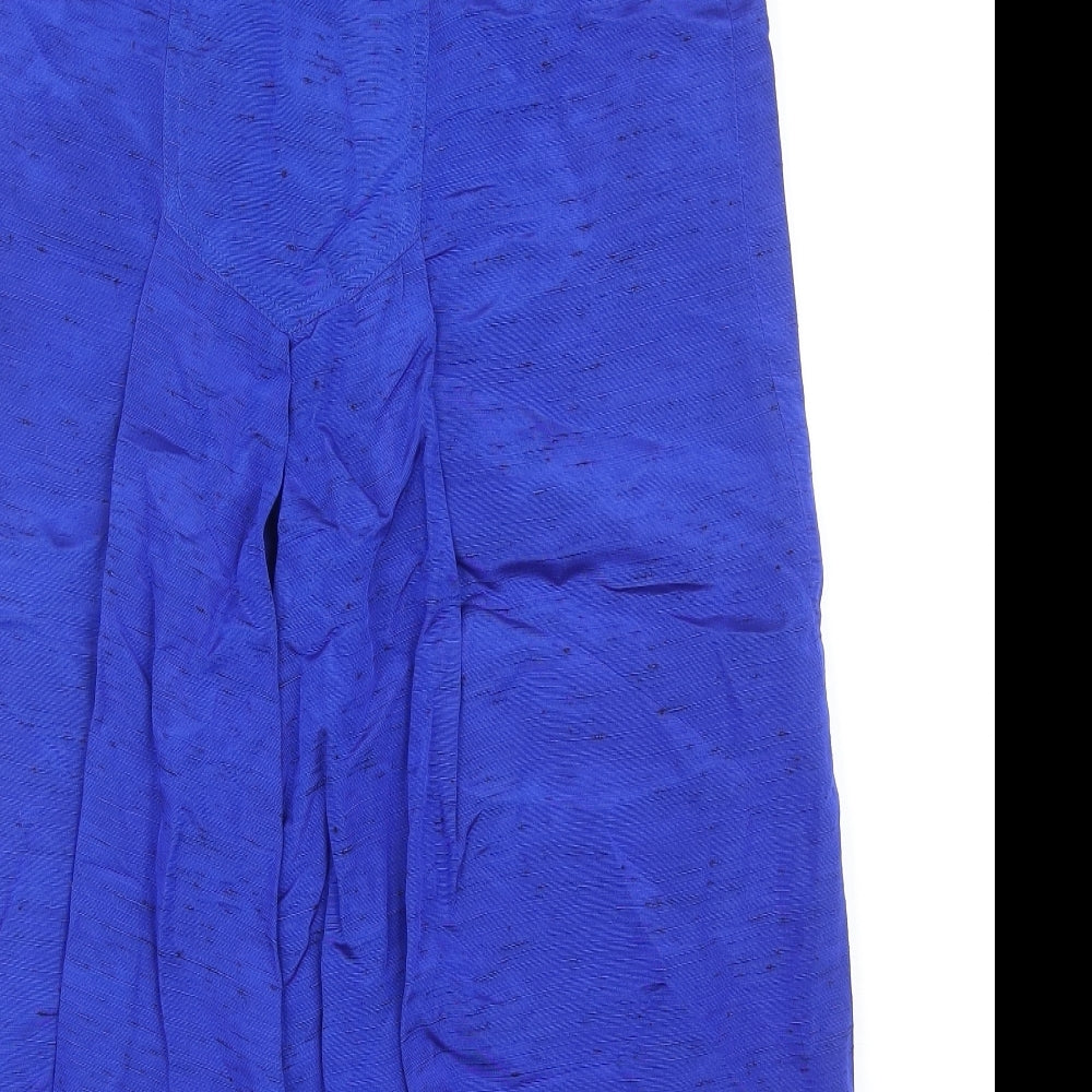 Richards Womens Blue Viscose Straight & Pencil Skirt Size 14 Zip