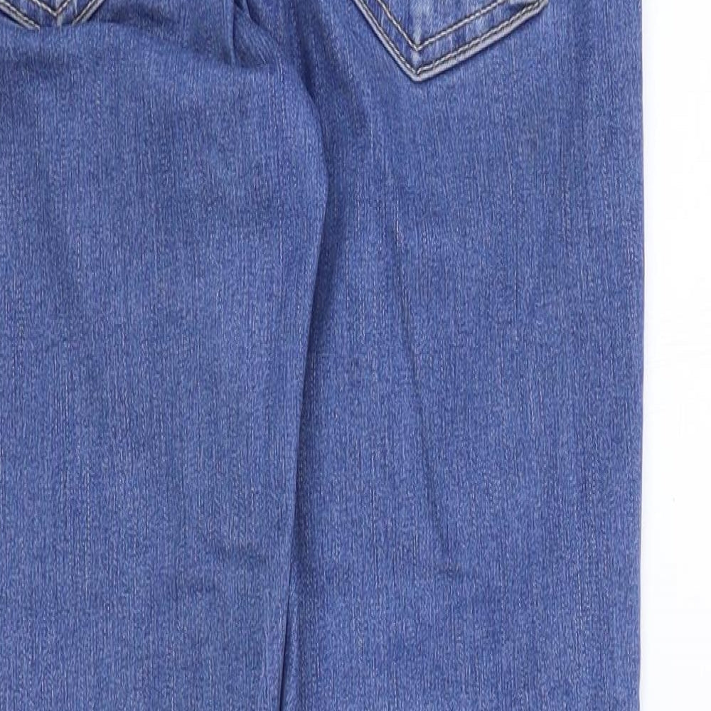 Preworn Womens Blue Cotton Jegging Jeans Size 26 in Regular Zip