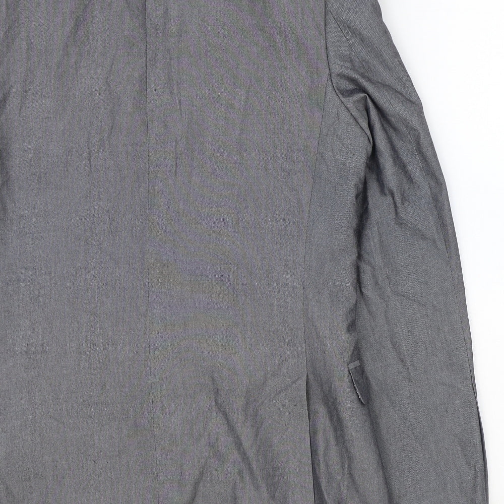 Red Herring Mens Grey Polyester Jacket Blazer Size 38 Regular