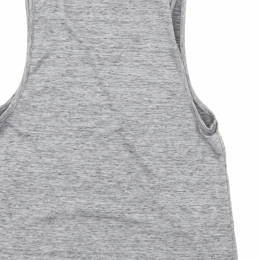 TU Girls Grey Polyamide Basic Tank Size 12 Years Scoop Neck Pullover - Let's Dance