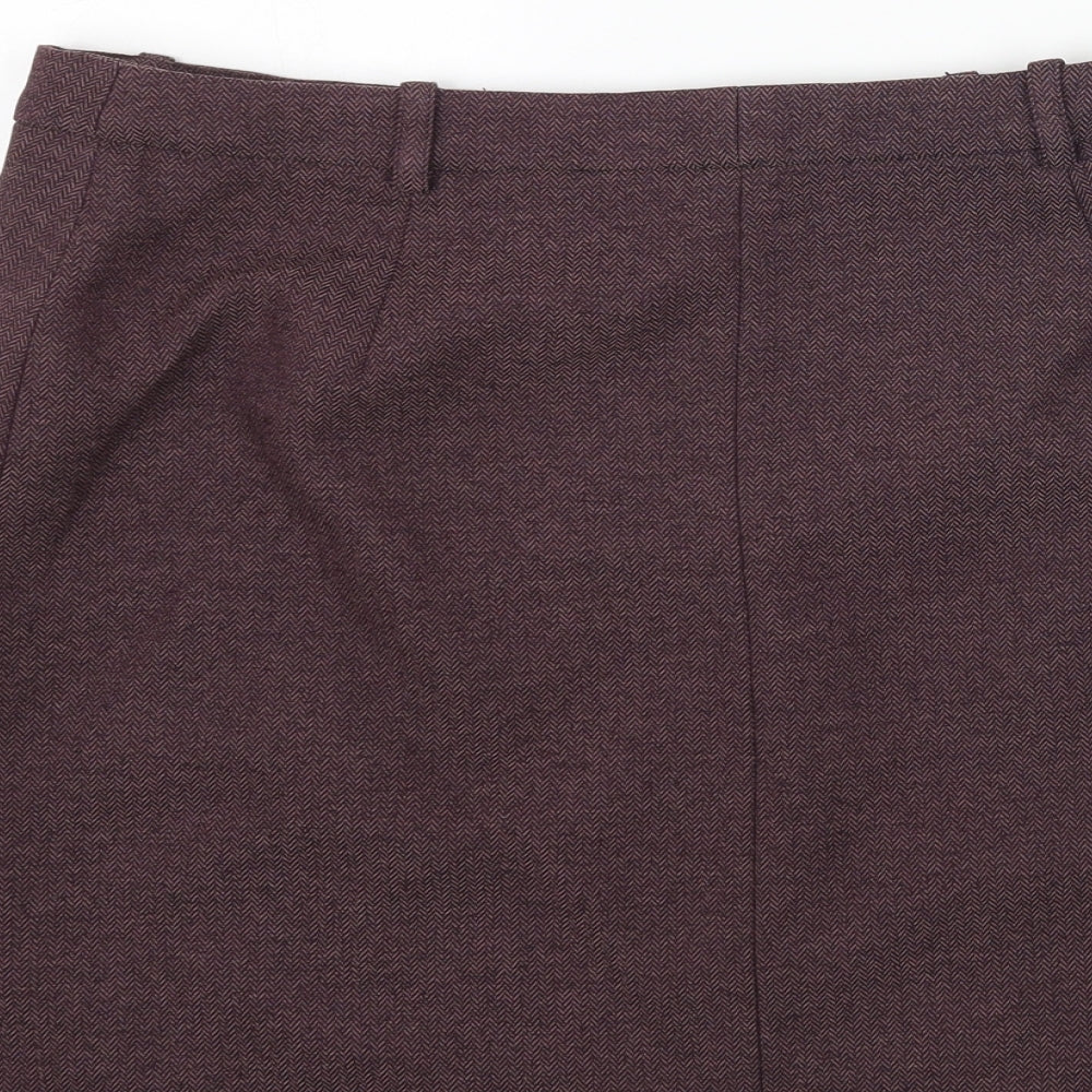 Hennessy Womens Red Polyester Wrap Skirt Size 14 Button