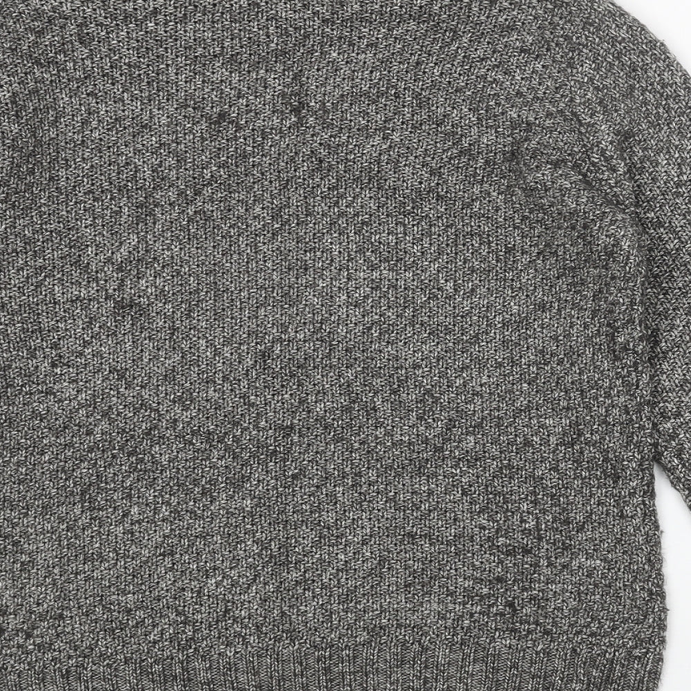 Cedarwood State Womens Grey Round Neck Acrylic Pullover Jumper Size S