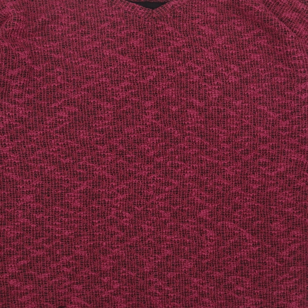 NEXT Womens Pink Scoop Neck Polyester Pullover Jumper Size 10