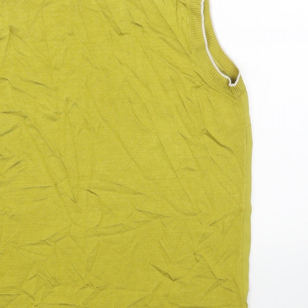 NEXT Womens Green Scoop Neck Polyester Vest Jumper Size 10