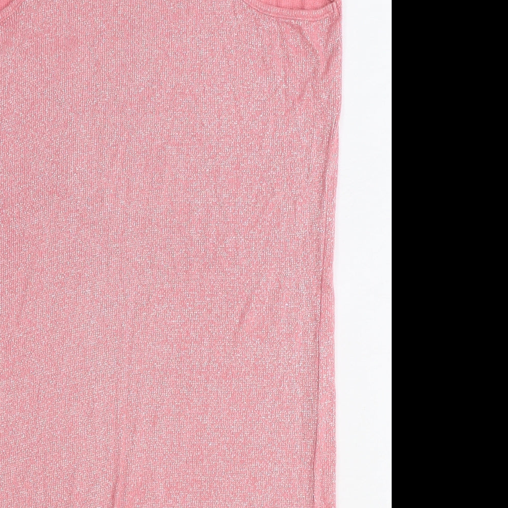 NEXT Womens Pink Viscose Basic Tank Size 12 Scoop Neck