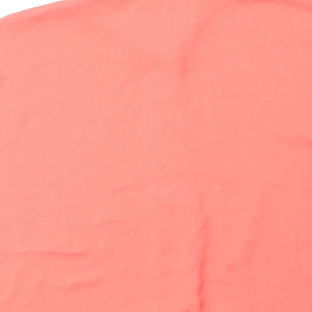 Atmosphere Womens Orange Polyester Basic Button-Up Size 12 Collared