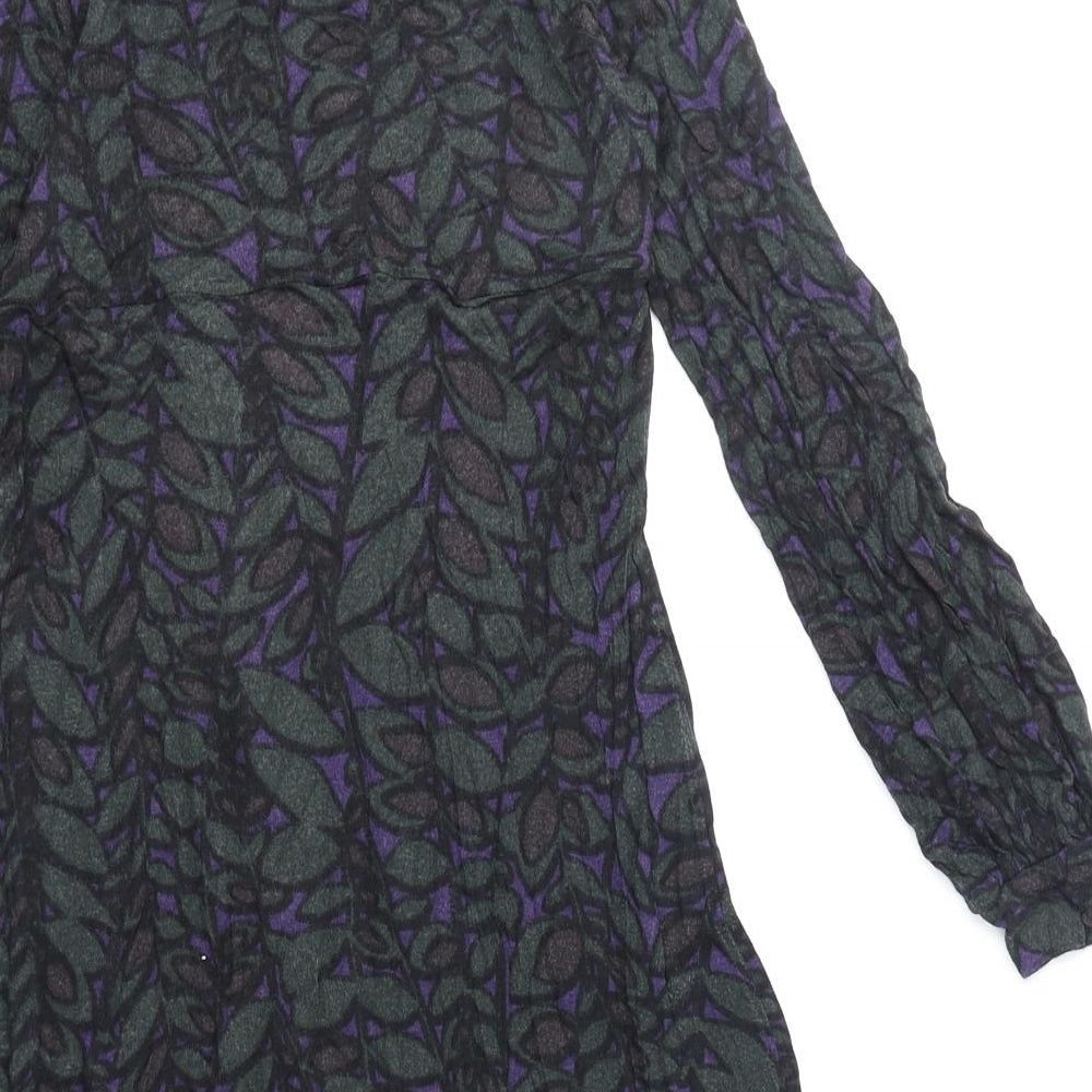 Atmosphere Womens Green Viscose A-Line Size 8 Round Neck Pullover