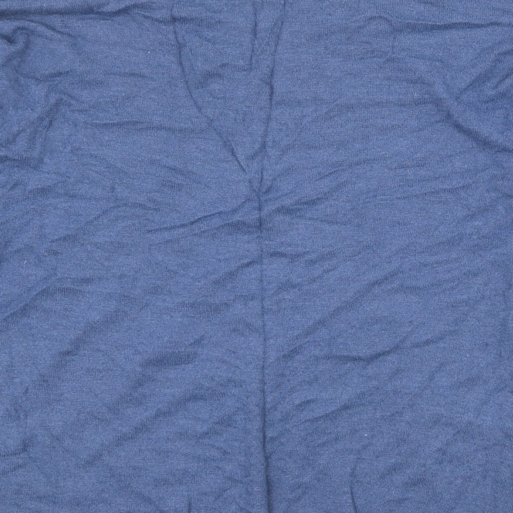 Preworn Womens Blue Scoop Neck Viscose Pullover Jumper Size L