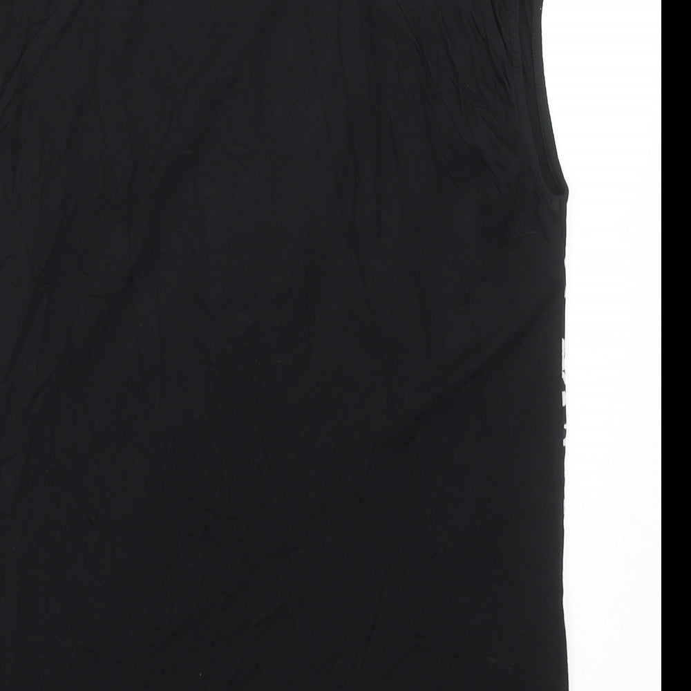 Louise FD Womens Black Geometric Polyester Basic Blouse Size S Boat Neck