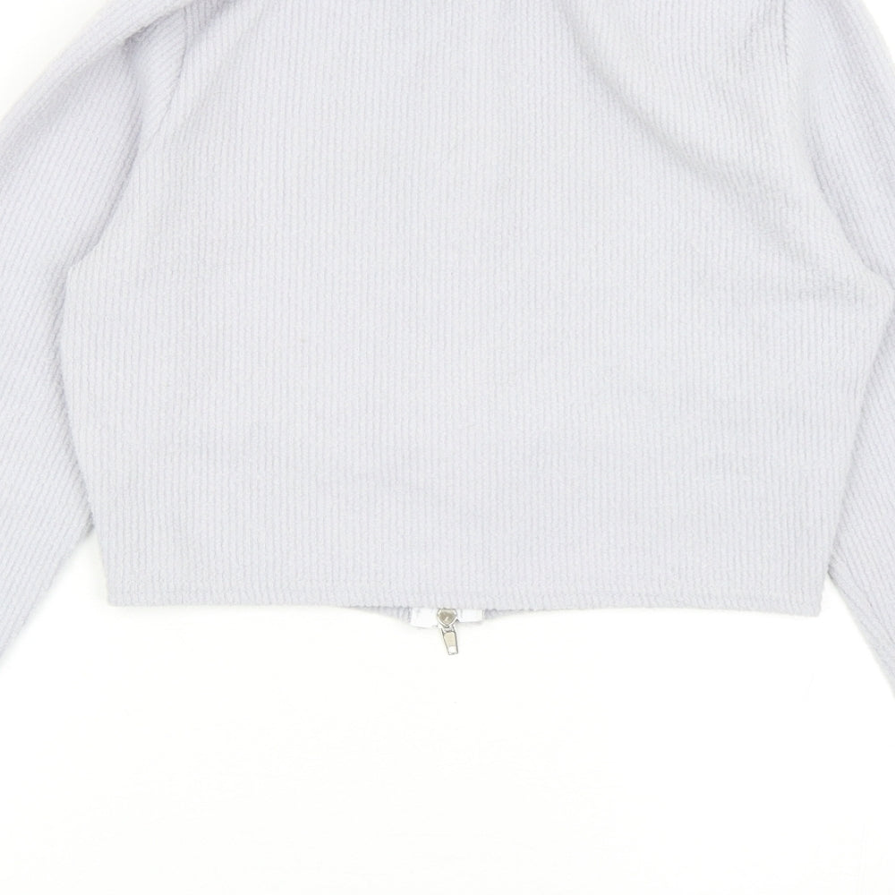 Select Womens Grey Polyester Basic T-Shirt Size L Collared