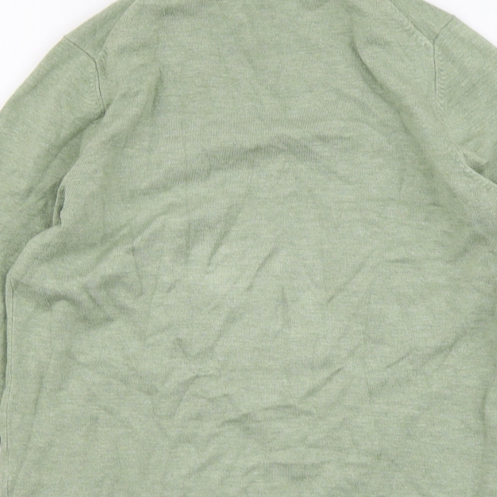 Sfera Womens Green High Neck Viscose Pullover Jumper Size S