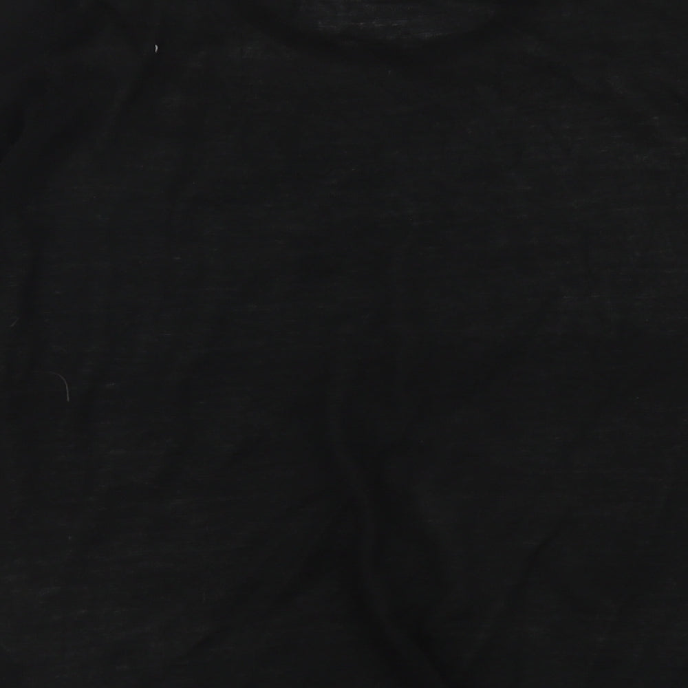 Monsoon Womens Black Round Neck Geometric Acrylic Pullover Jumper Size 16