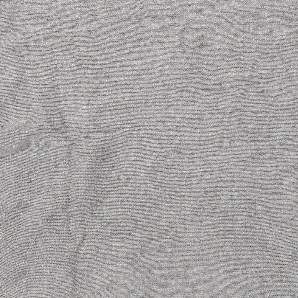 Zara Womens Grey Round Neck Cotton Pullover Jumper Size M