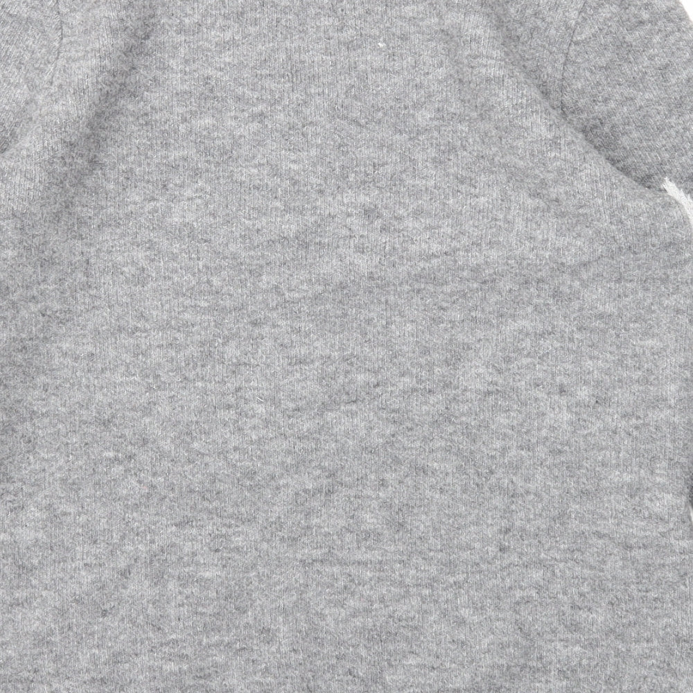 Papaya Womens Grey Scoop Neck Geometric Acrylic Pullover Jumper Size S - Stars