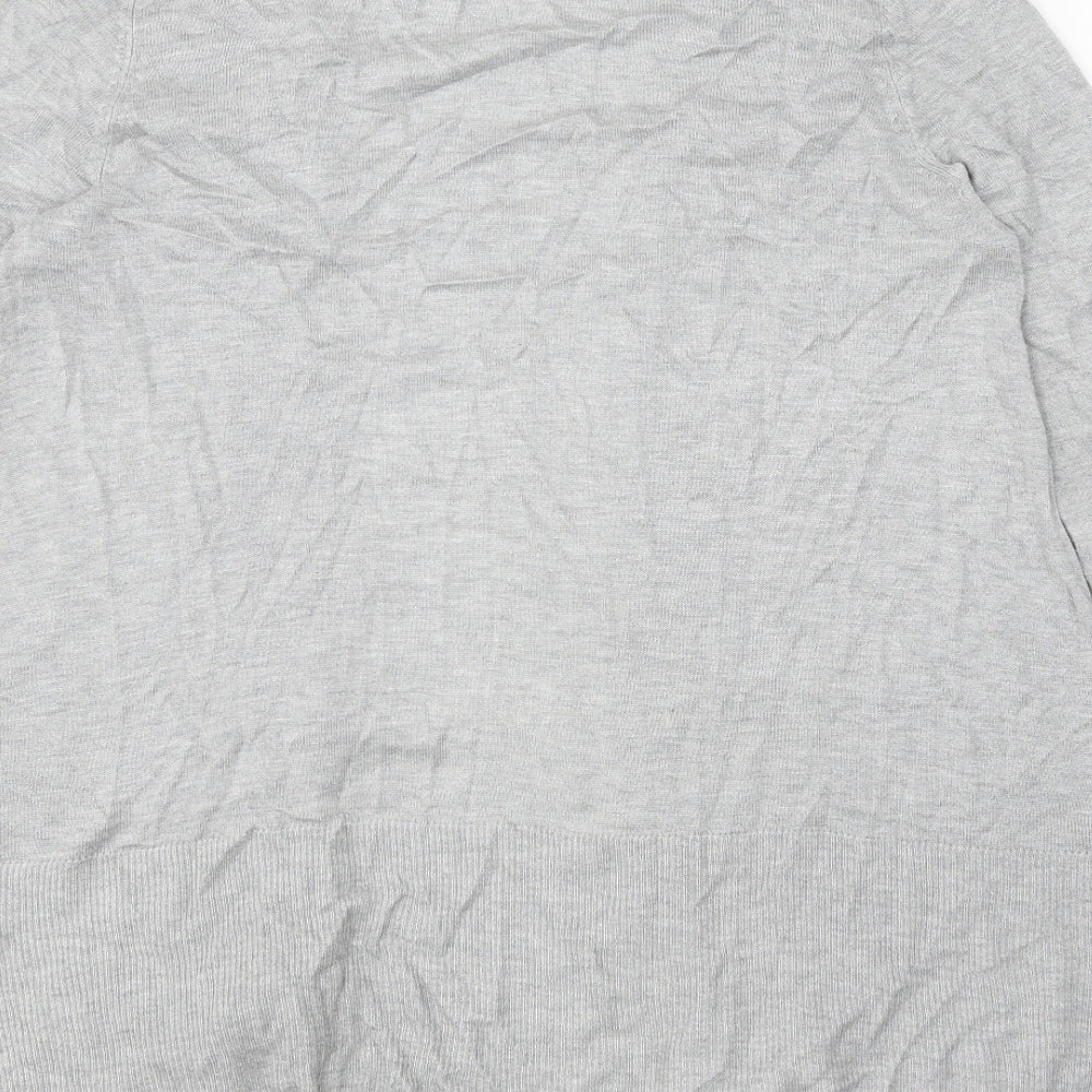 Marks & Spencer Womens Grey V-Neck Viscose Cardigan Jumper Size M