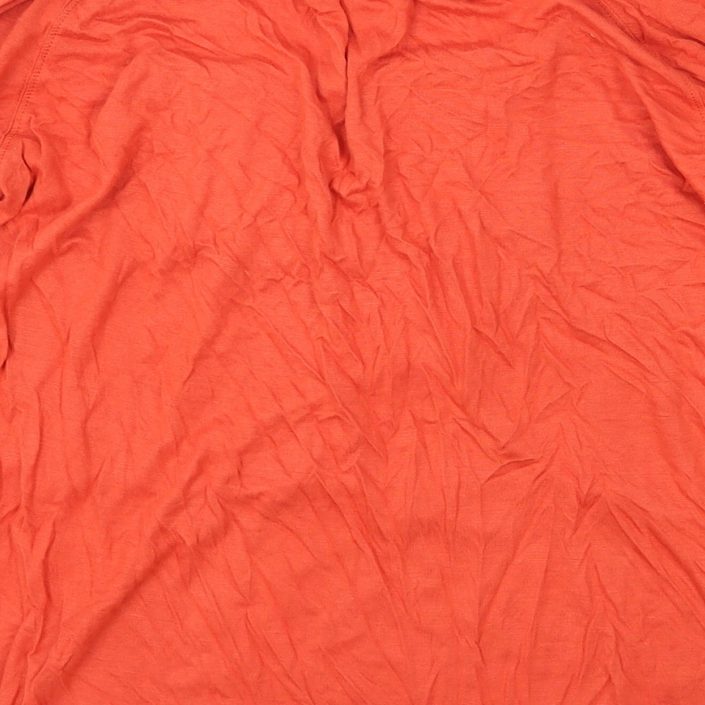 Joanna Hope Womens Red Viscose Basic T-Shirt Size 12 Boat Neck