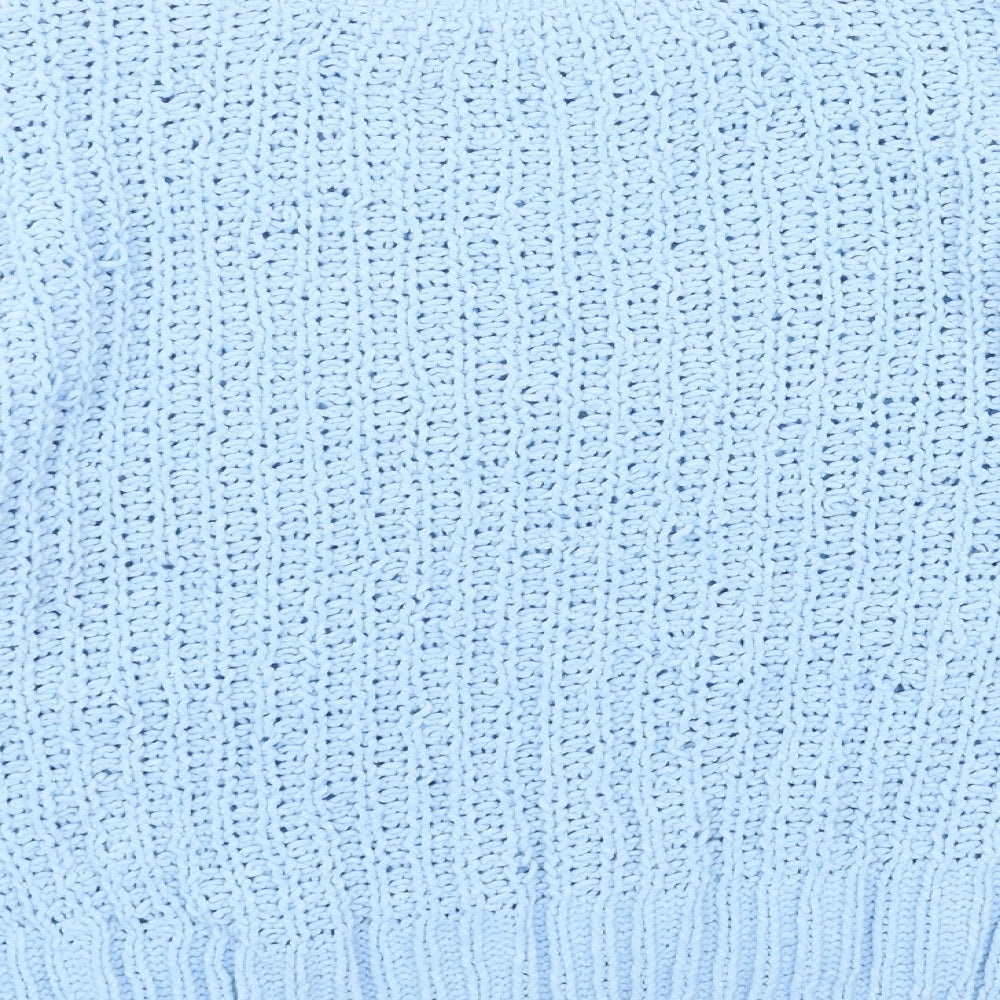 H&M Womens Blue Round Neck Polyester Pullover Jumper Size S