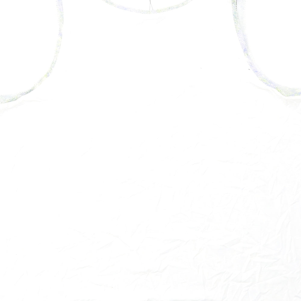 Marks & Spencer Womens Green Viscose Basic Tank Size 14 Scoop Neck