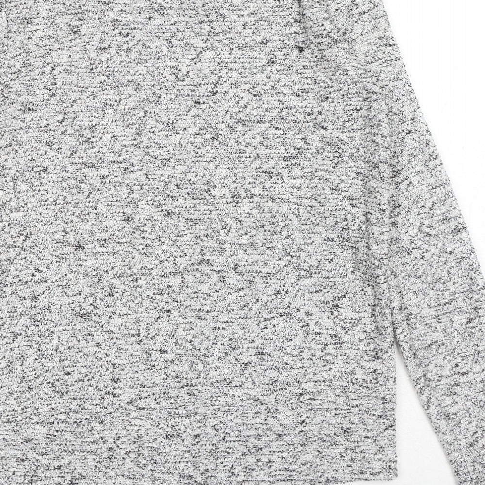 NEXT Womens Grey Round Neck Polyester Pullover Jumper Size 6