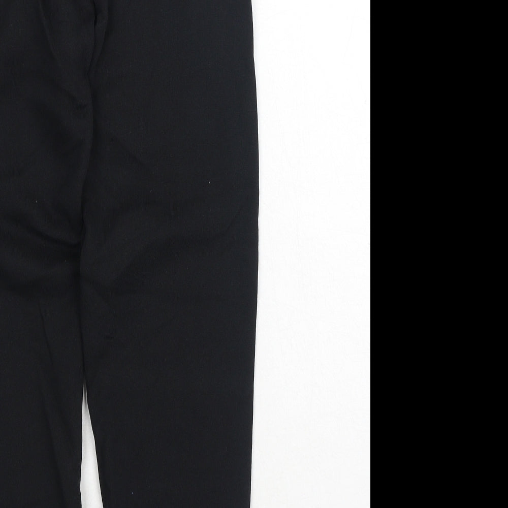 Preworn Boys Black Cotton Sweatpants Trousers Size 9-10 Years Regular Drawstring