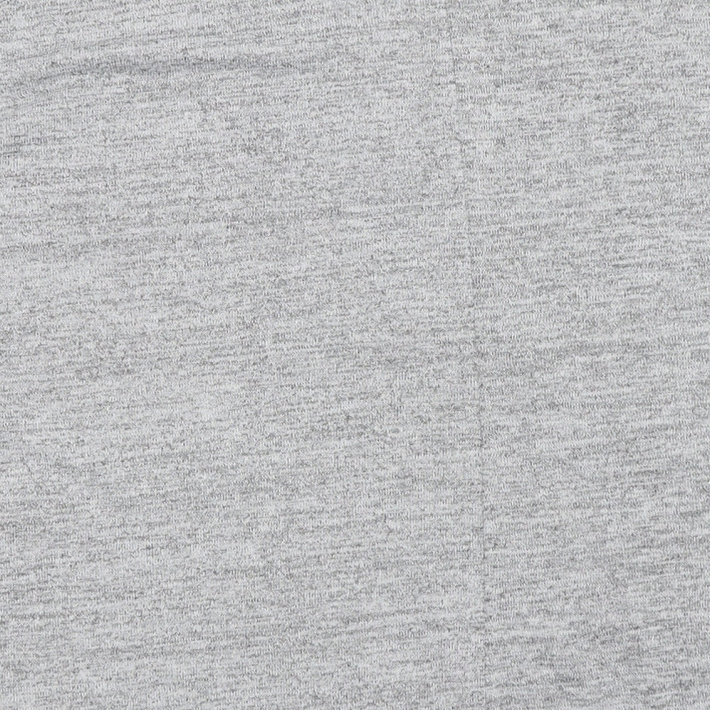 New Look Womens Grey Polyester Basic Blouse Size L Scoop Neck - Cold Shoulder