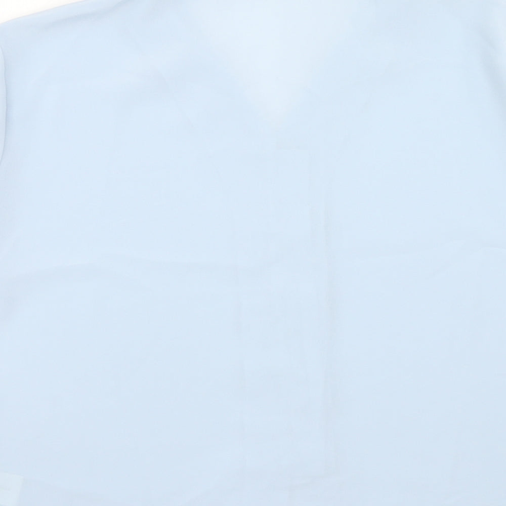 Anna Morelle Womens Blue Polyester Basic Button-Up Size 18 Collared